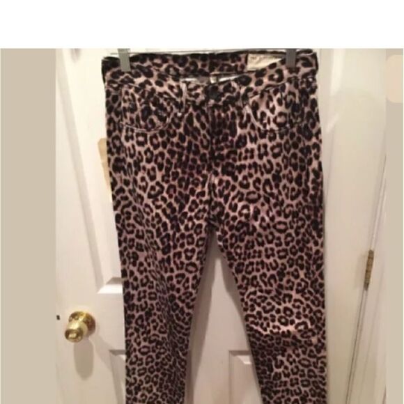 Rag & Bone Boyfriend Mid Rise Leopard Jeans Size 25 NWT - Picture 5 of 15